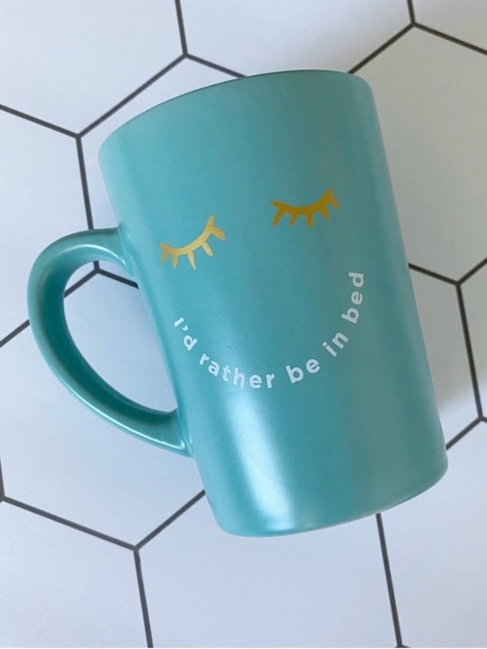 Ayesha Curry "I'd Rather Be In Bed" Oversized Coffee Cup/ Mug 15 oz. NWT NIB - Picture 4 of 16
